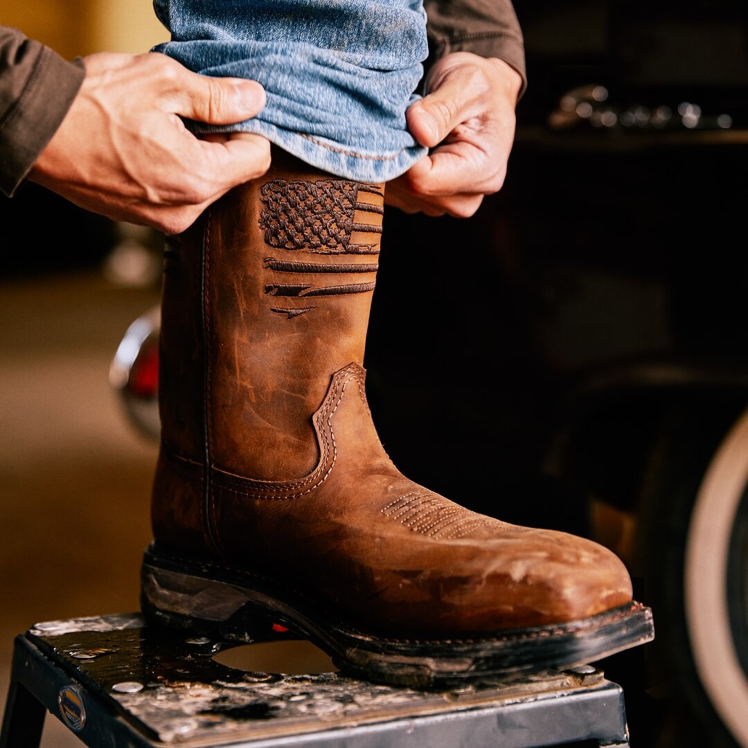Ariat WorkHog XT Patriot Waterproof Wide Square Toe Carbon Toe