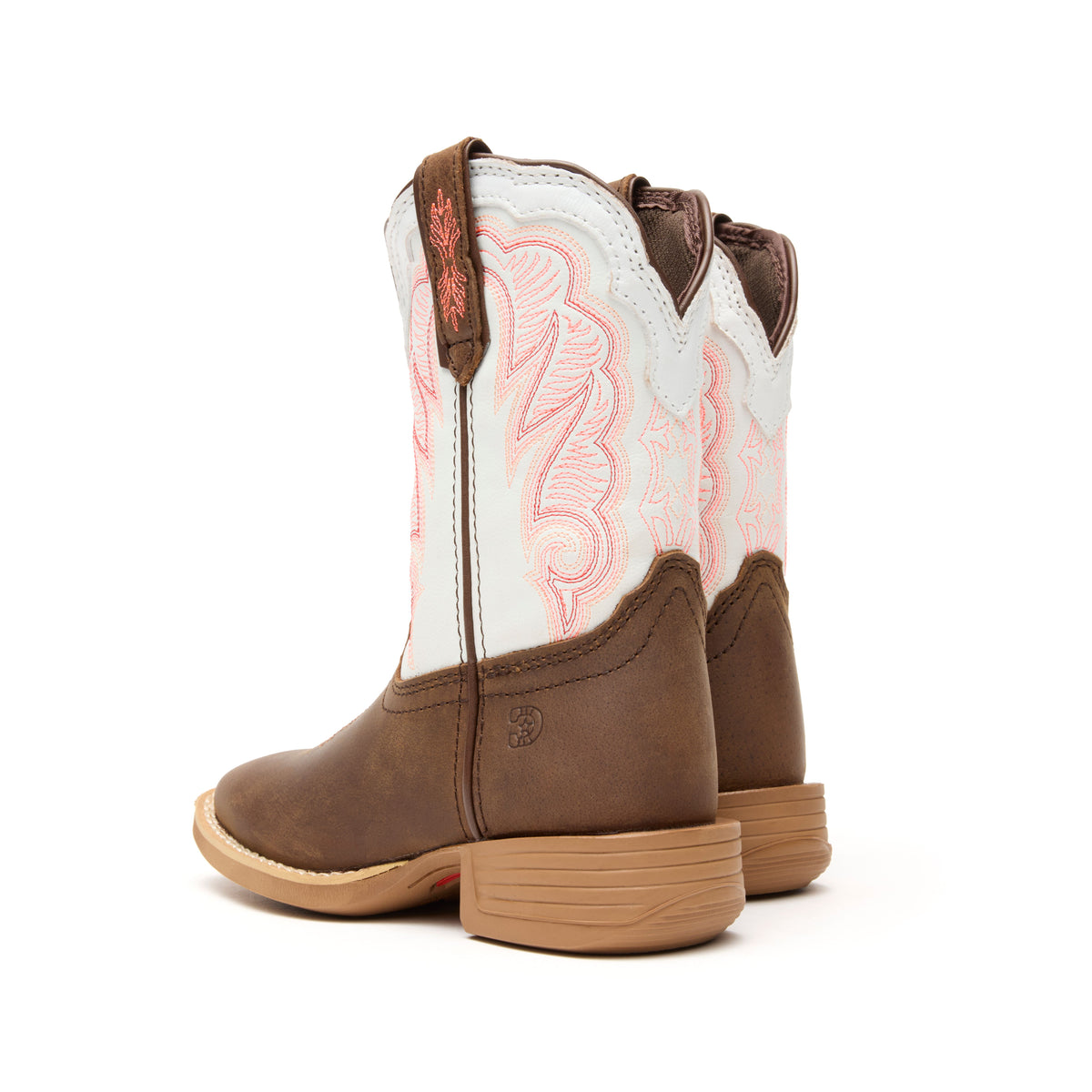 Durango® Lil' Rebel Pro™ Trail Brown and White Western Boot