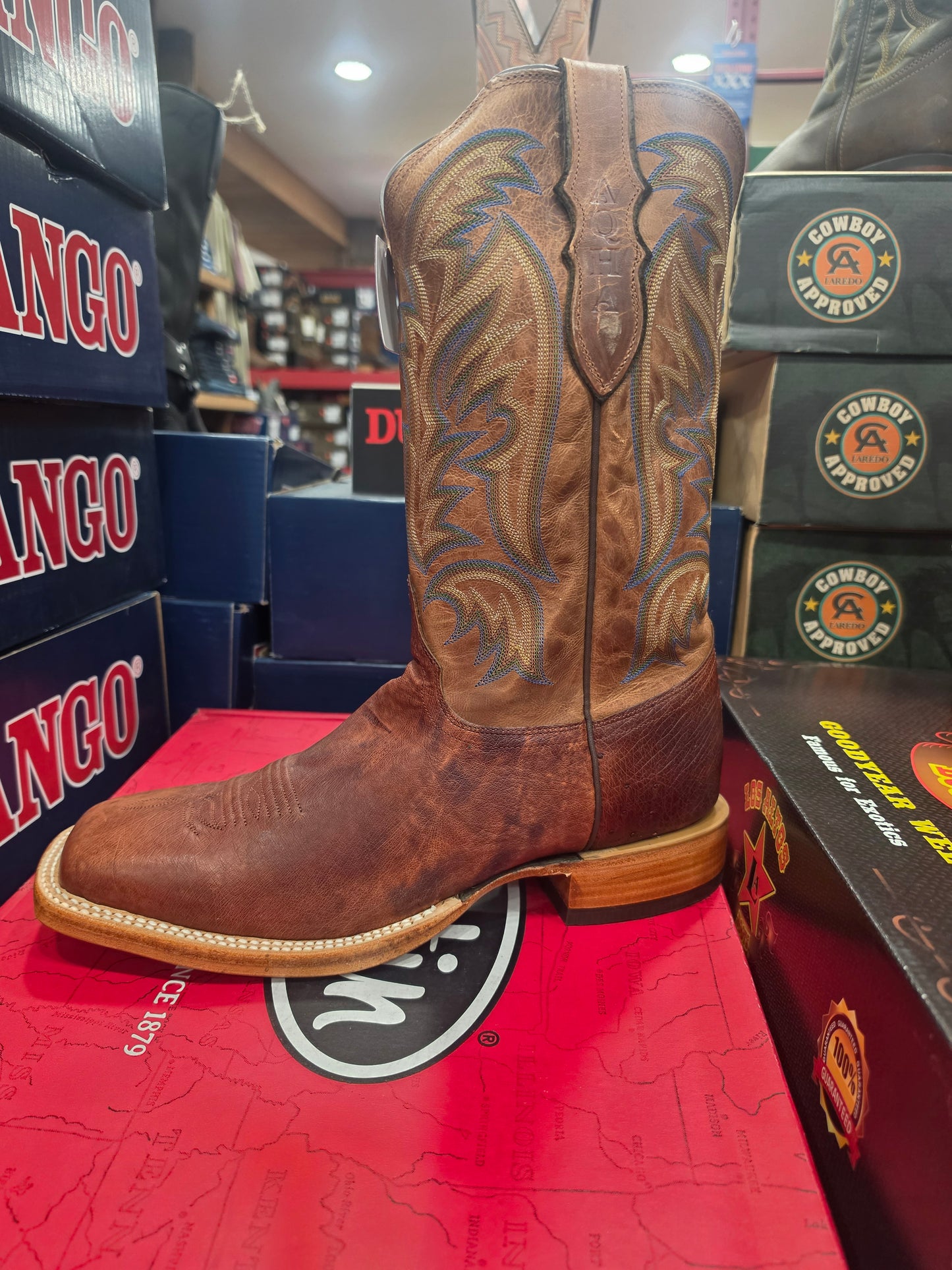 Justin smooth brandy ostrich USA MADE