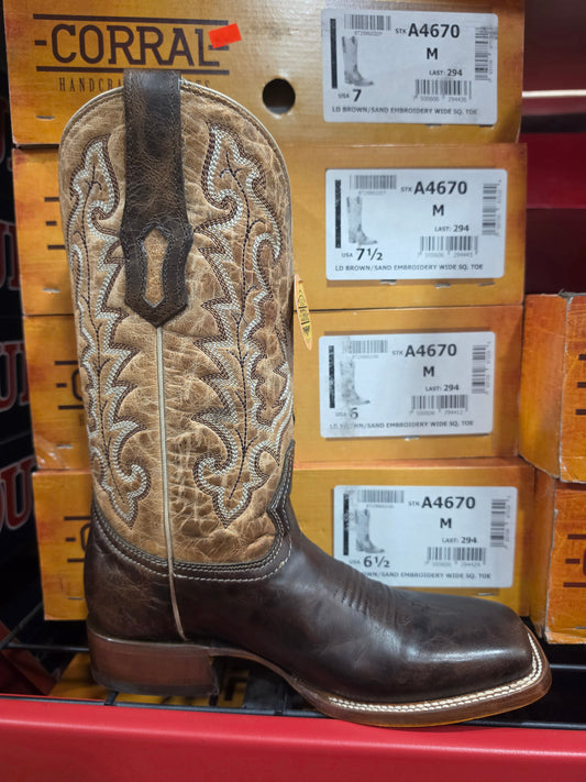 Corral lady's brown cowhide a4670