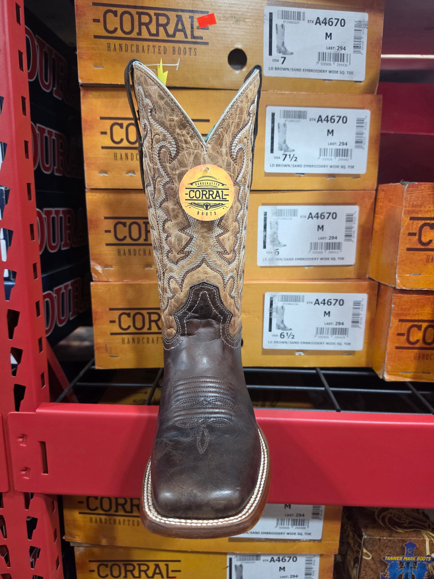 Corral lady's brown cowhide a4670