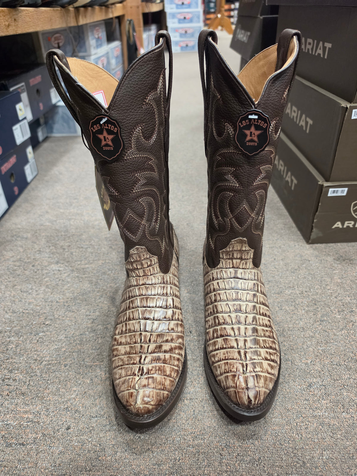 Los altos mens caiman tail moka r toe (no original box)