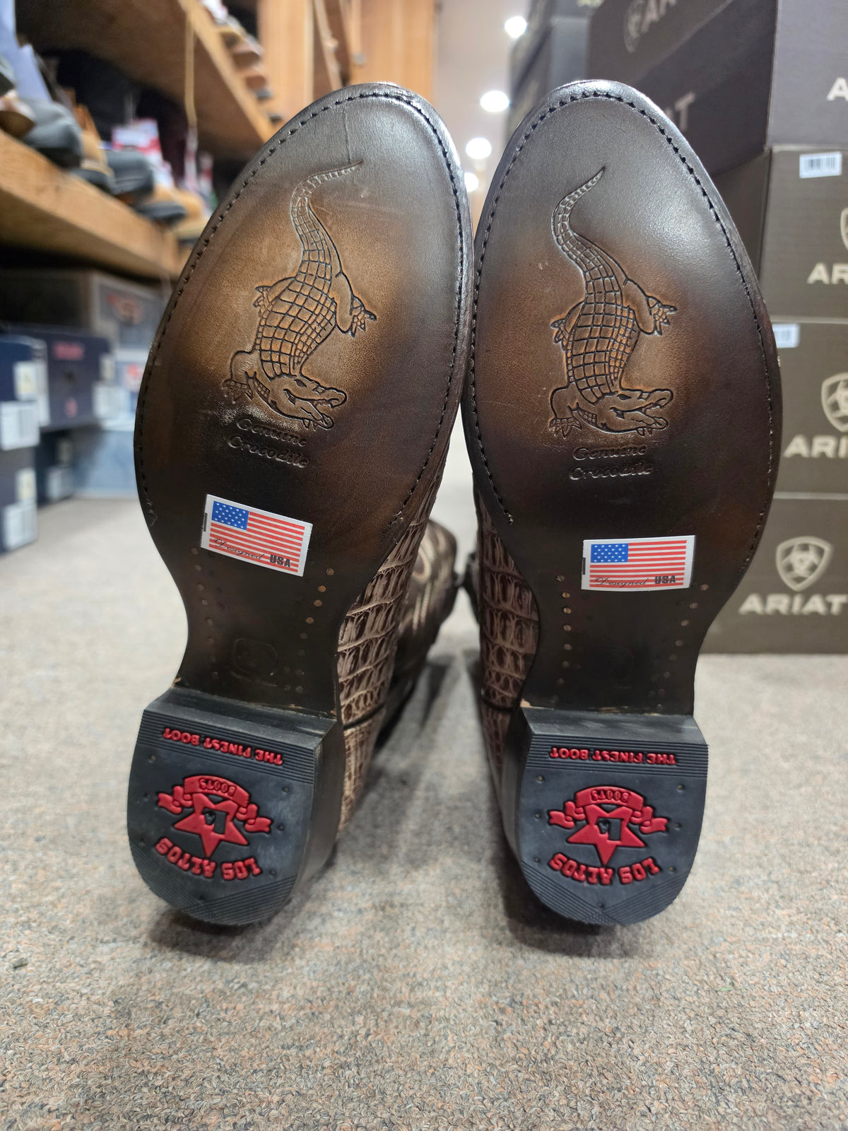 Los altos mens caiman tail moka r toe (no original box)