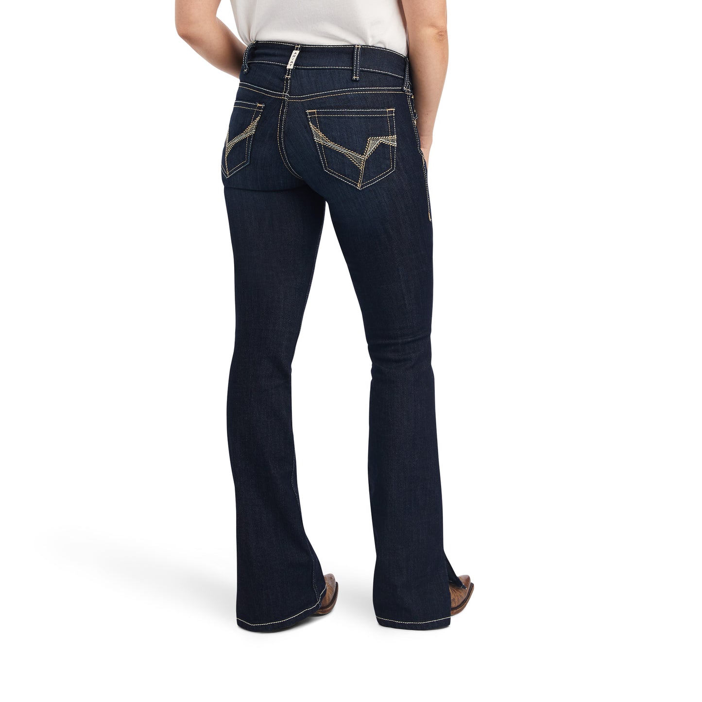 women's R.E.A.L. Perfect Rise Arrow Danna Boot Cut Jean