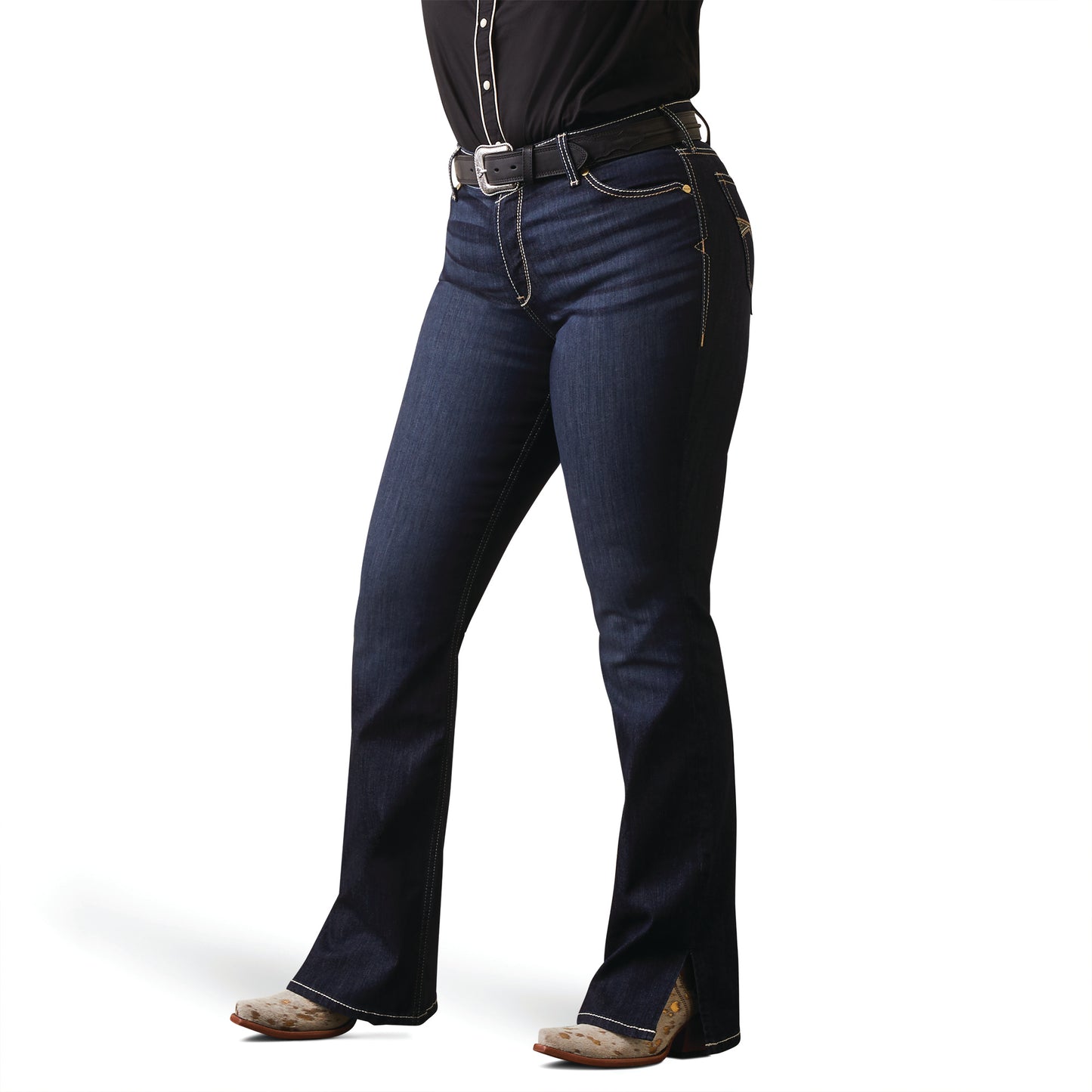 women's R.E.A.L. Perfect Rise Arrow Danna Boot Cut Jean