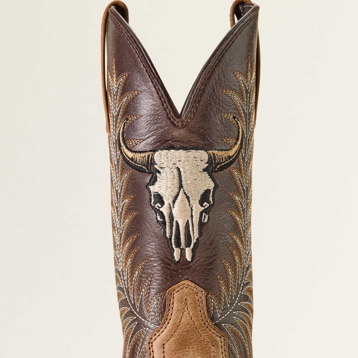Ariat men's Sport Steer Skull Wide Square Toe Cowboy Boot