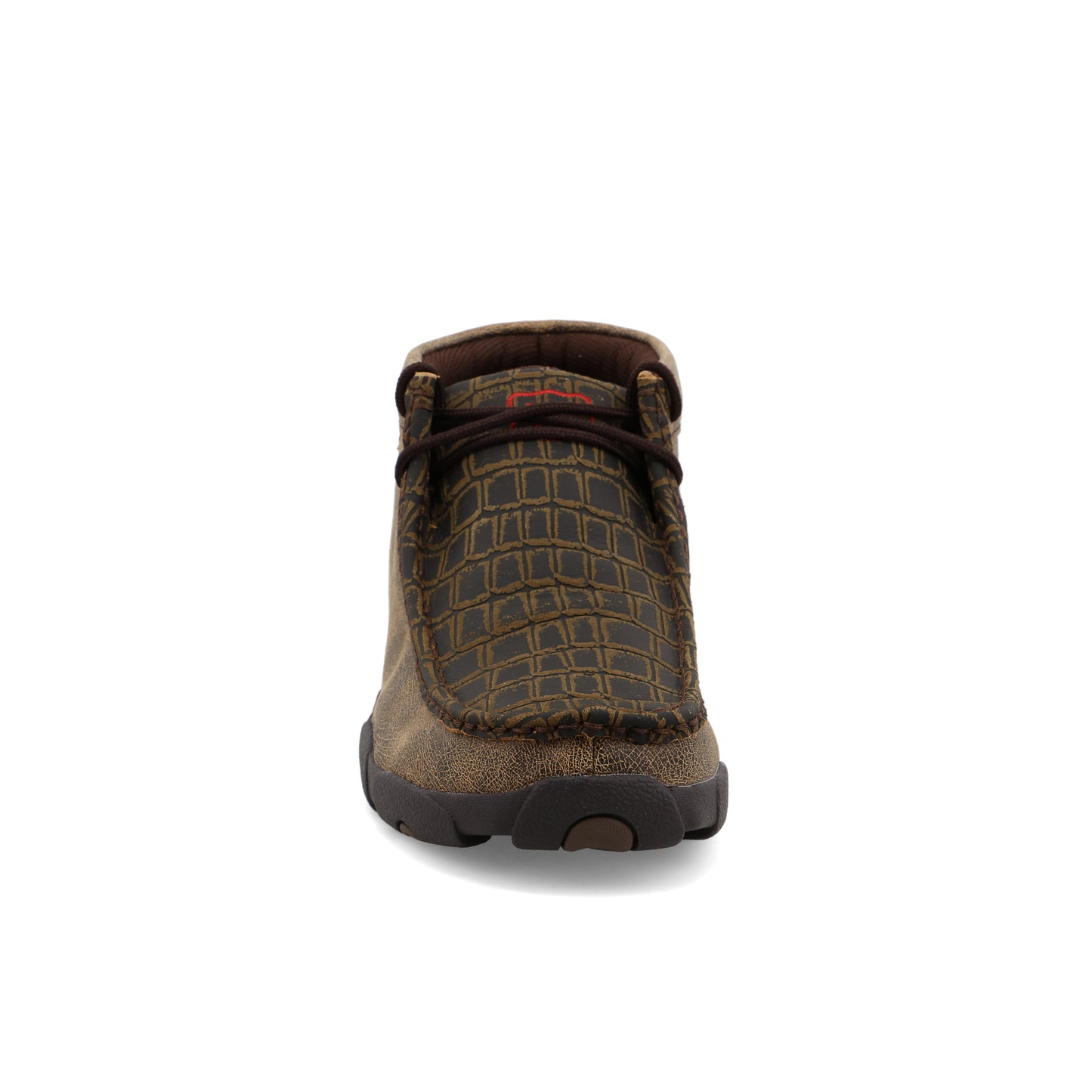 Twisted x Men's Chukka Driving Moc Caiman Print & Brown