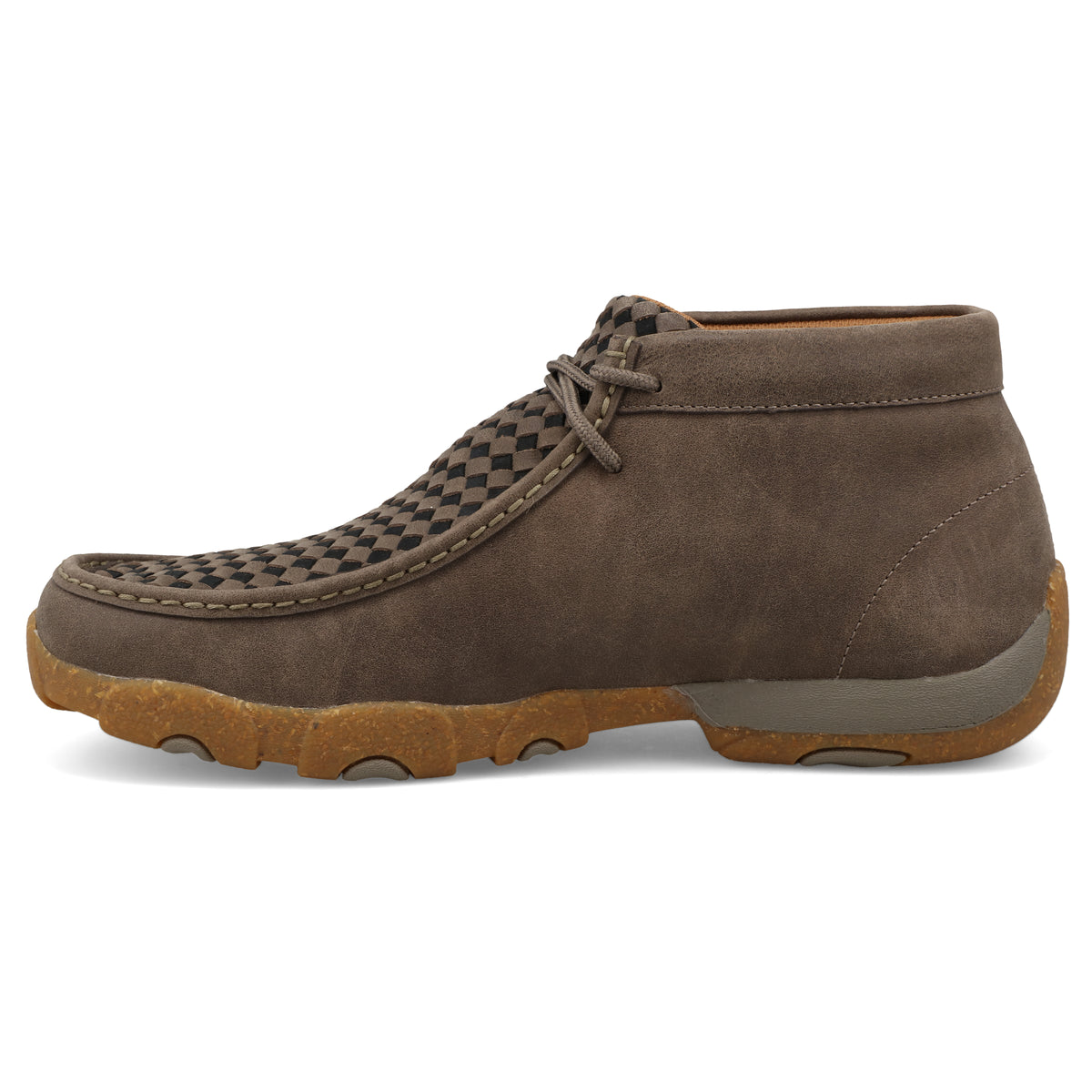 Twisted x Men's Chukka Driving Moc Taupe Grey & Black