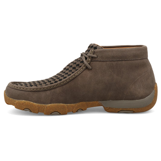 Twisted x Men's Chukka Driving Moc Taupe Grey & Black