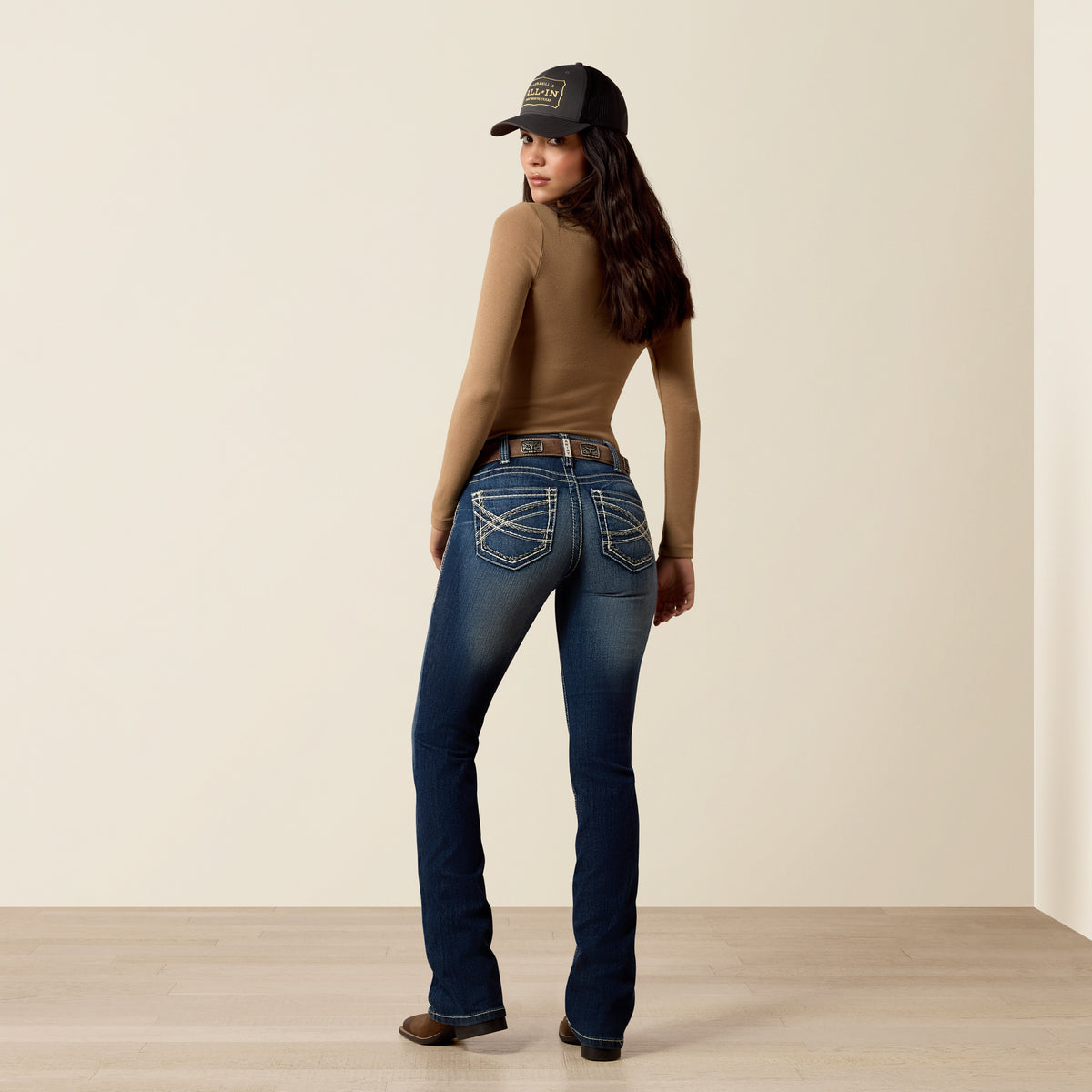 Ariat women's R.E.A.L. Mid Rise Stretch Entwined Boot Cut Jean