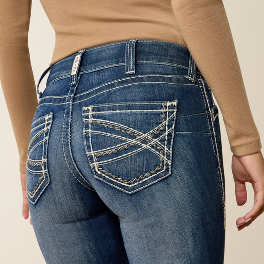 Ariat women's R.E.A.L. Mid Rise Stretch Entwined Boot Cut Jean