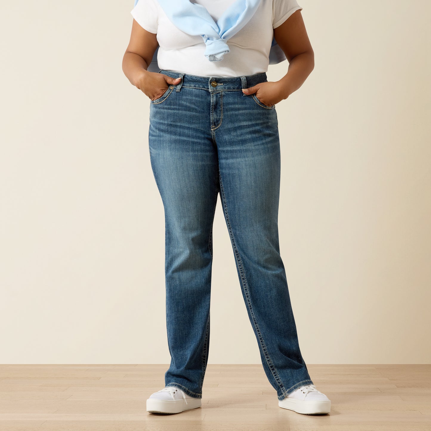women's Mid Rise Estelle Straight Leg Jeans