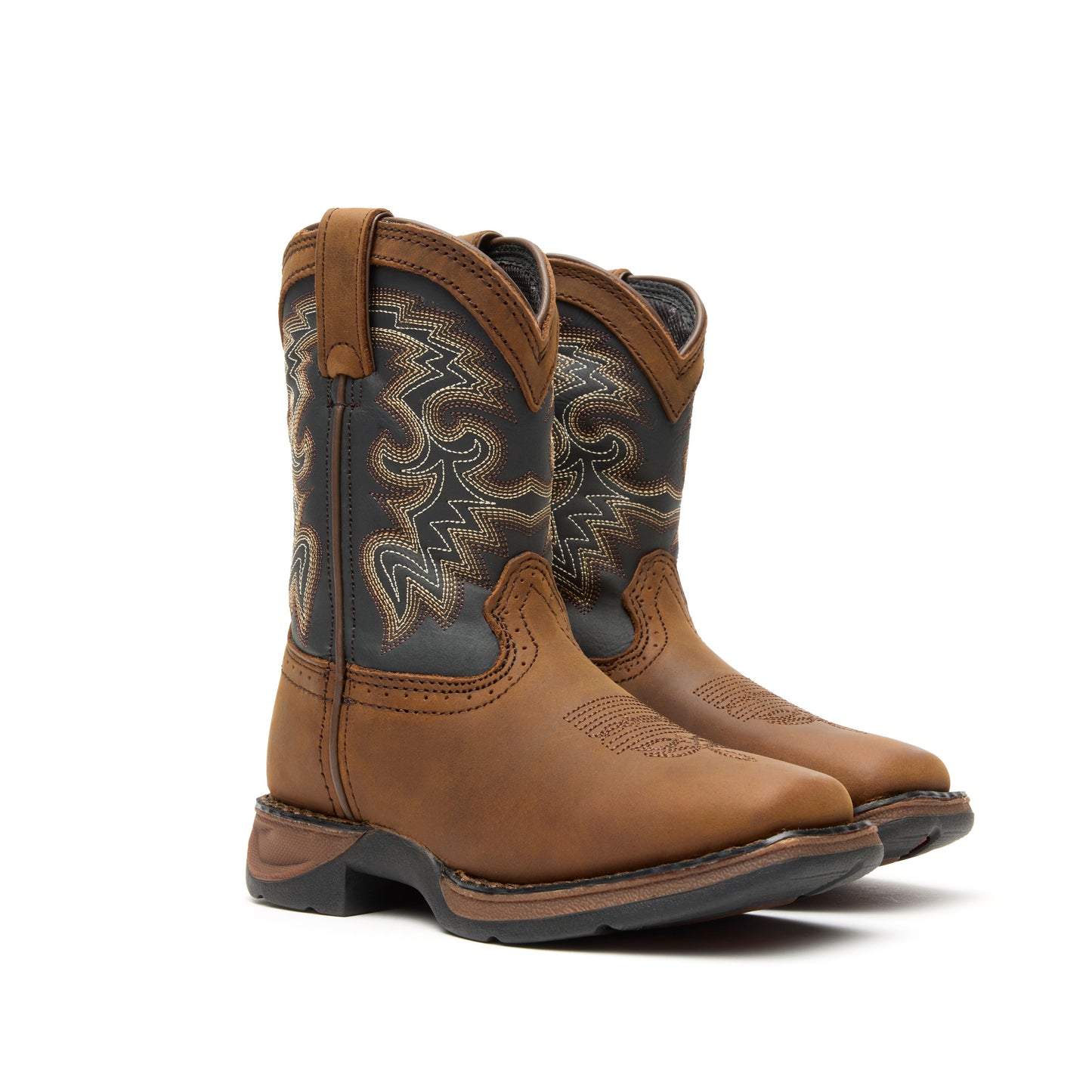 Durango® tan and black Kid Western Boot