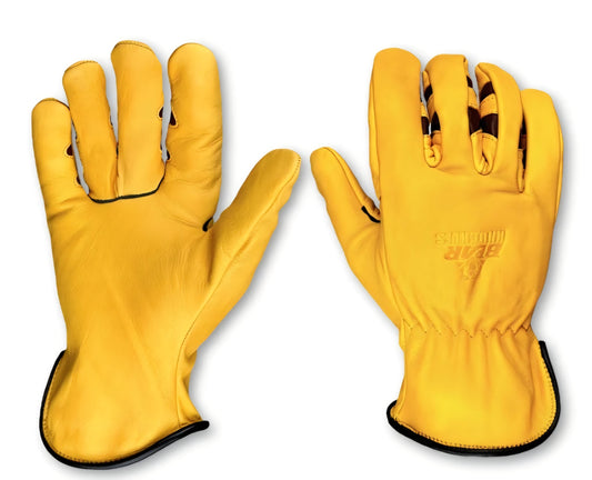 Water Resistant Leather Cowhide Driver Gloves - D357