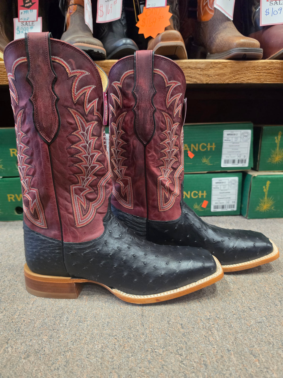 JUSTIN JE8171 BLACK FULL QUILL MADE IN THE USA (no original box)